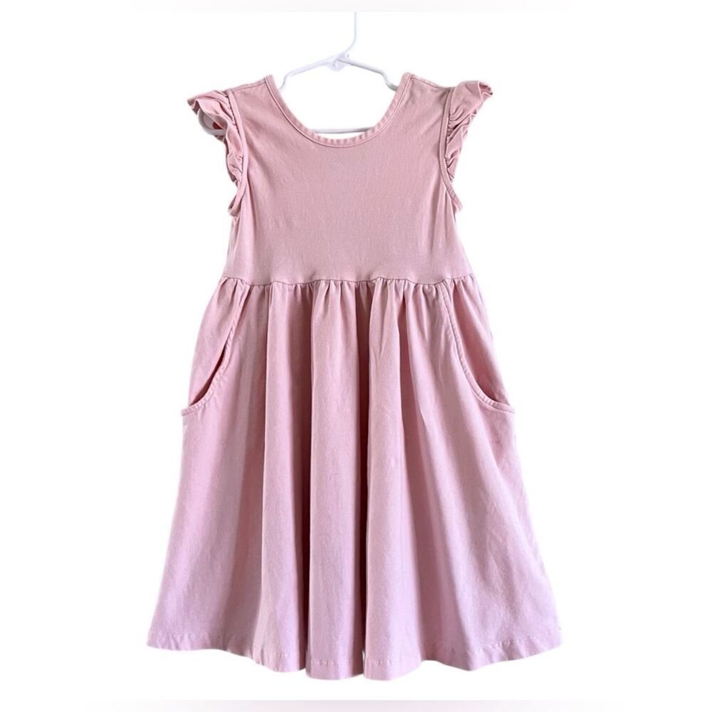 Hanna Andersson Pink Ruffle Sleeve Dress